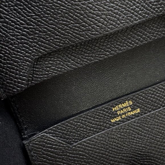 HERMES Bearn Card Case Size Mini Epsom Black - Picture 2 of 9